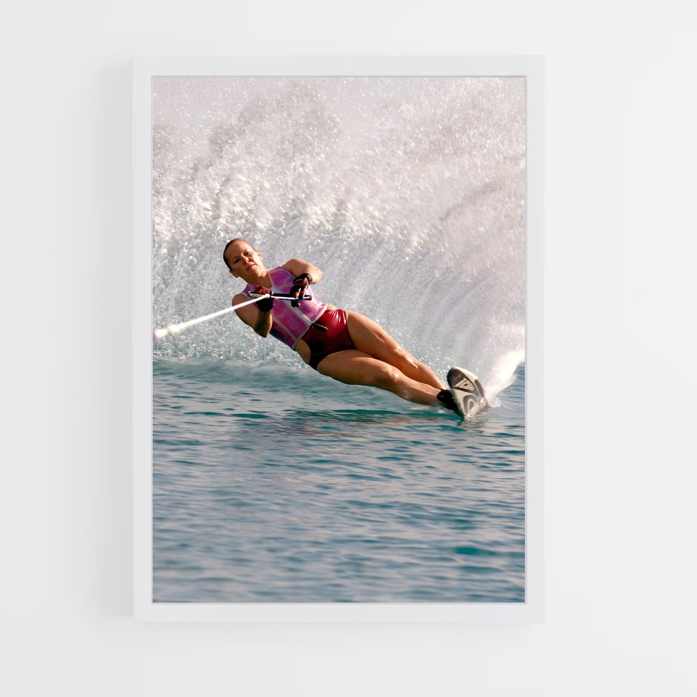 Poster Glisse Océanique – affiche Ski nautique (vue 3)